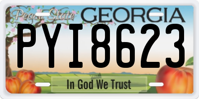 GA license plate PYI8623