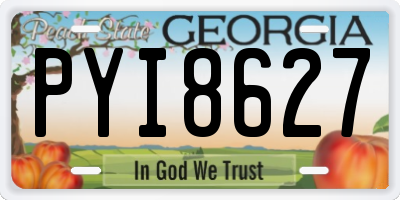 GA license plate PYI8627