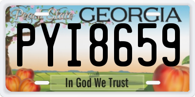 GA license plate PYI8659