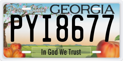GA license plate PYI8677