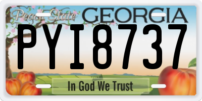 GA license plate PYI8737
