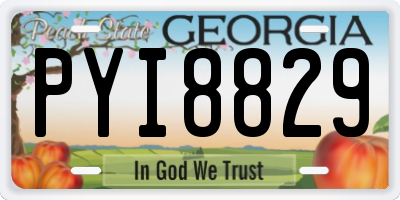 GA license plate PYI8829