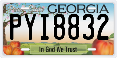 GA license plate PYI8832