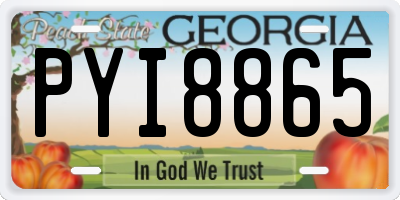 GA license plate PYI8865