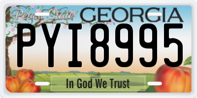 GA license plate PYI8995