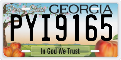 GA license plate PYI9165