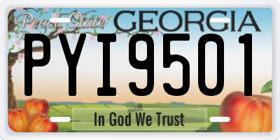 GA license plate PYI9501