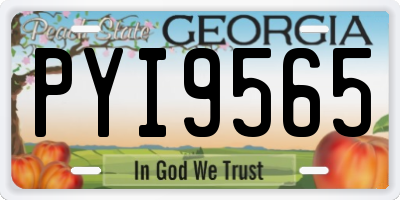 GA license plate PYI9565