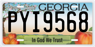 GA license plate PYI9568