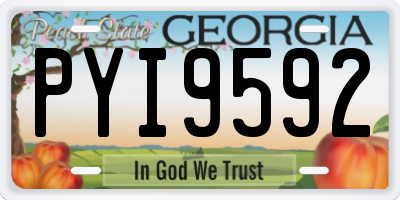 GA license plate PYI9592