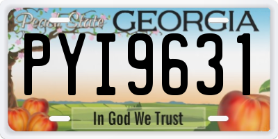 GA license plate PYI9631