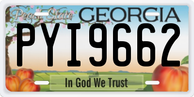 GA license plate PYI9662