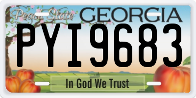 GA license plate PYI9683