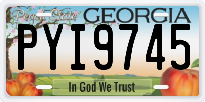 GA license plate PYI9745