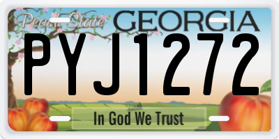GA license plate PYJ1272