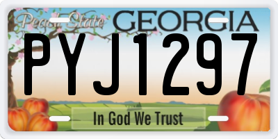 GA license plate PYJ1297
