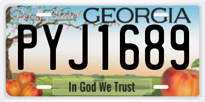 GA license plate PYJ1689