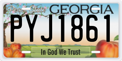 GA license plate PYJ1861