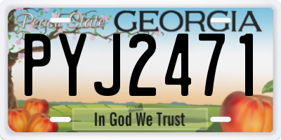 GA license plate PYJ2471