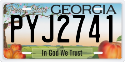 GA license plate PYJ2741