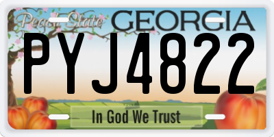 GA license plate PYJ4822