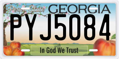 GA license plate PYJ5084