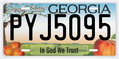 GA license plate PYJ5095