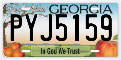 GA license plate PYJ5159