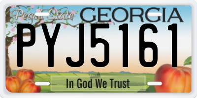GA license plate PYJ5161
