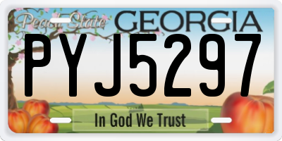 GA license plate PYJ5297