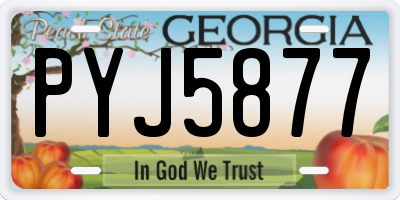 GA license plate PYJ5877