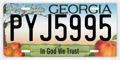 GA license plate PYJ5995