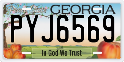 GA license plate PYJ6569
