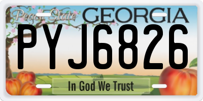 GA license plate PYJ6826