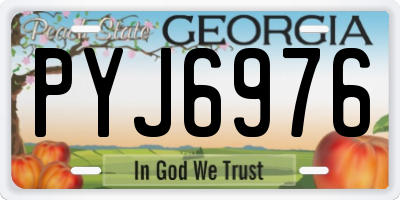GA license plate PYJ6976
