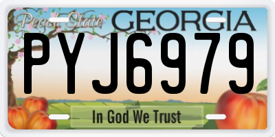 GA license plate PYJ6979