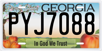 GA license plate PYJ7088