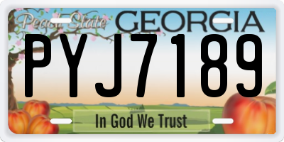 GA license plate PYJ7189