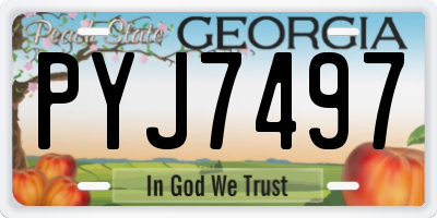 GA license plate PYJ7497
