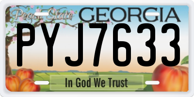 GA license plate PYJ7633