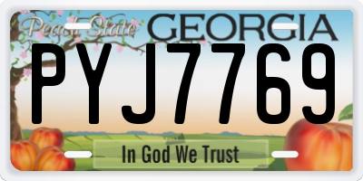 GA license plate PYJ7769