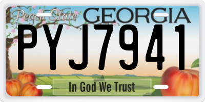 GA license plate PYJ7941