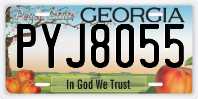 GA license plate PYJ8055