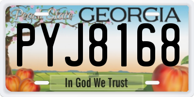 GA license plate PYJ8168