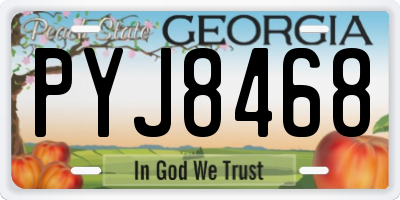 GA license plate PYJ8468