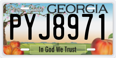 GA license plate PYJ8971