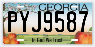 GA license plate PYJ9587