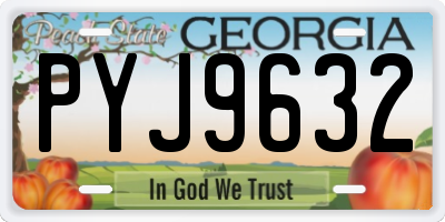 GA license plate PYJ9632
