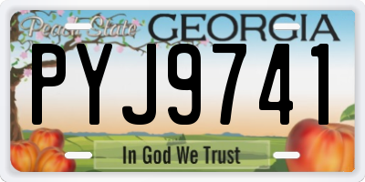 GA license plate PYJ9741