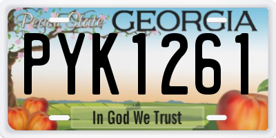 GA license plate PYK1261